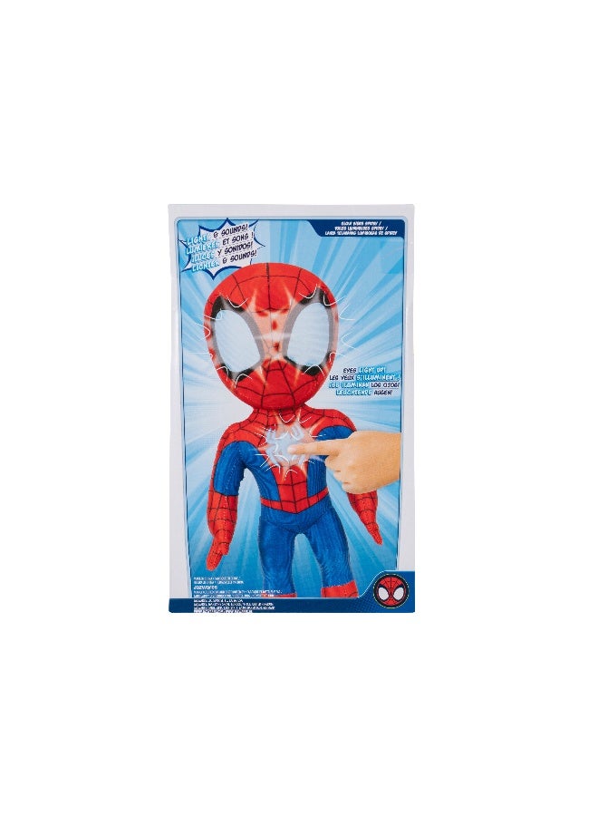 MARVEL Spidey N Friends Spidey Features Interactive Plush Glow Webs with Lights & Sounds Battery Operated | Marvel | Spiderman | Soft Toy | Collectible Toys | Encourages Imaginative Play | Gift for Kids & Toddlers - Image 5
